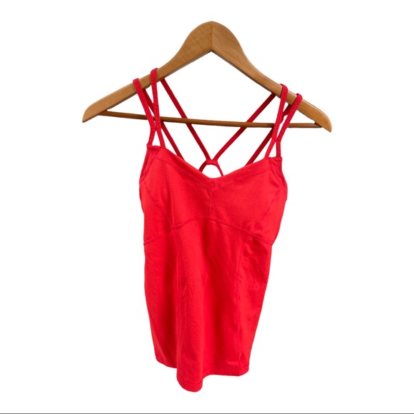 Zella Bringing Strappy Back Red Work Out Tank Top Size Small - Picture 2 of 9